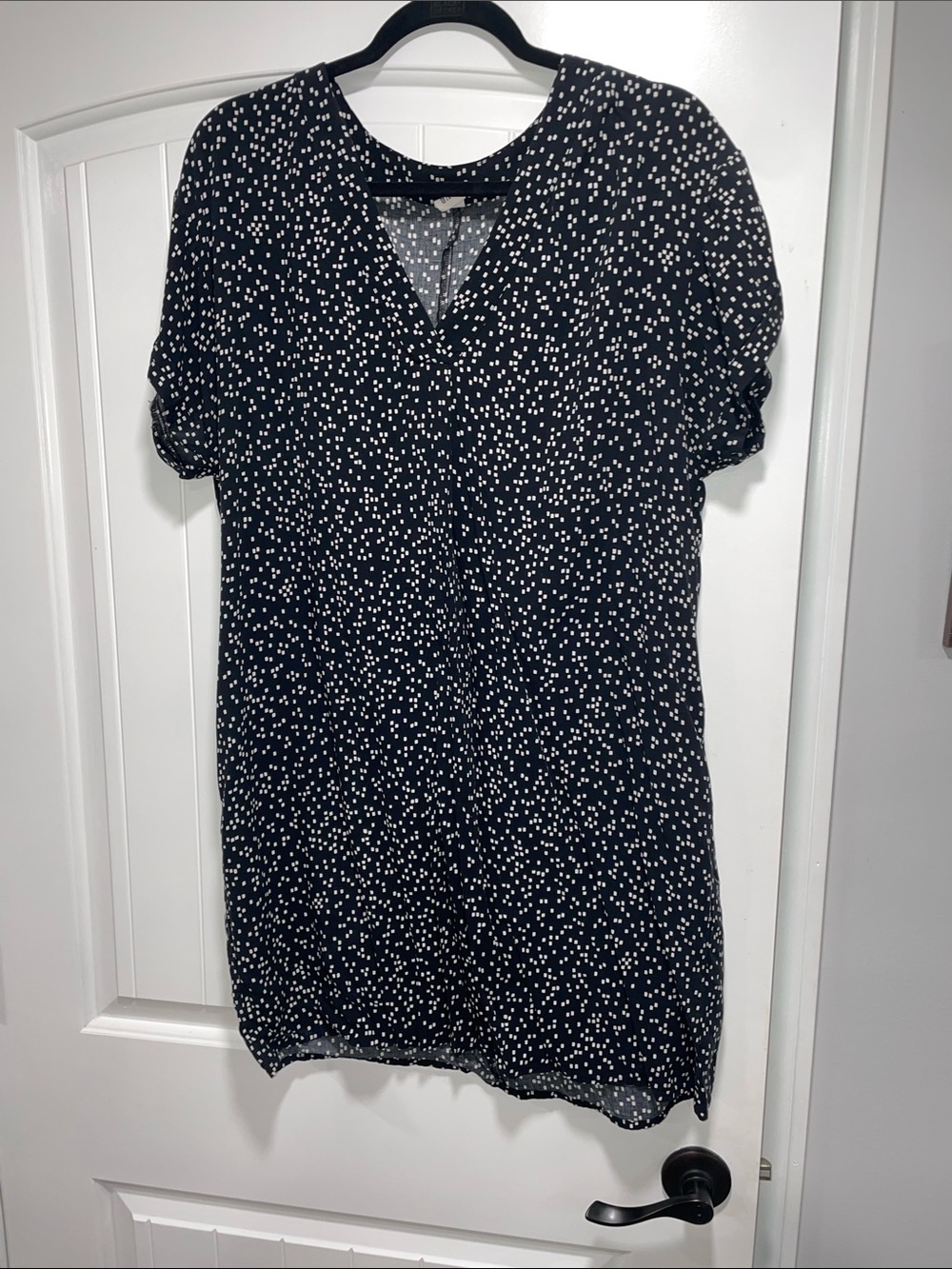 GAP Black Mini Dress with White Dot Print